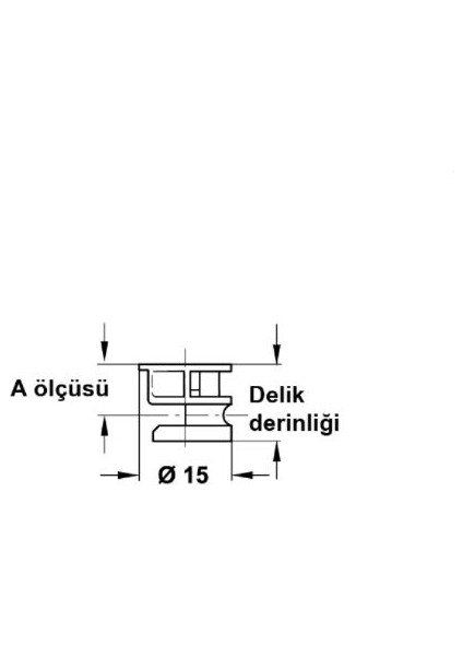 Minifix - 100 Takım 18 mm Ahşap Için Metal Dubelli Minifix