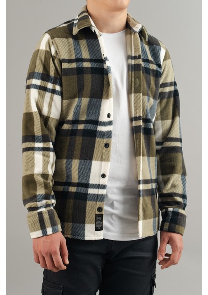 Slim Fit Erkek Polar Gömlek Mavi indirimleri