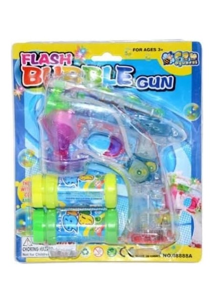 Pilli Işıklı Müzikli Baloncuk Köpük Tabancası