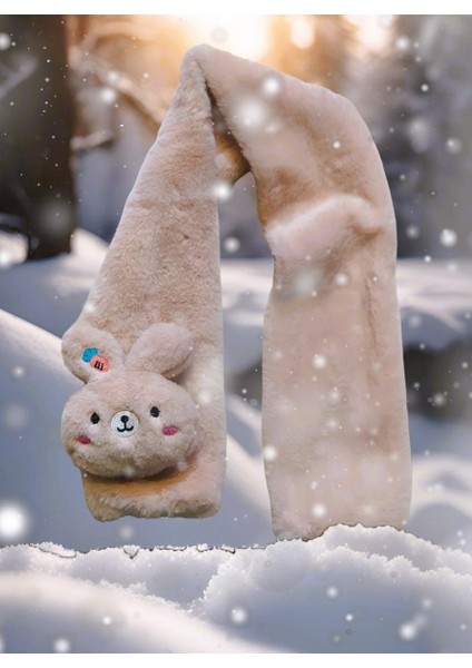 Tavşan Peluş Atkı