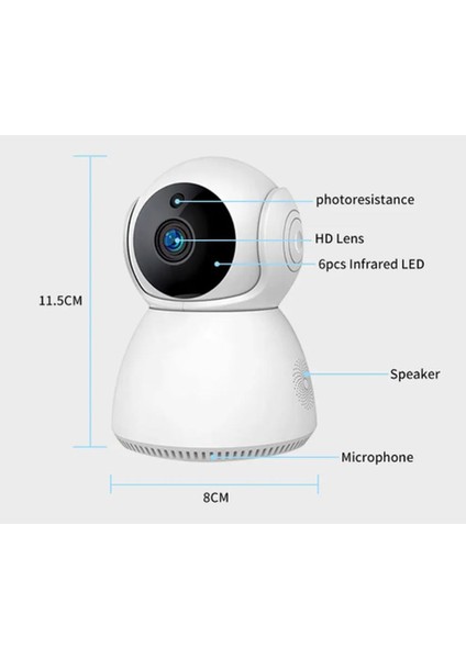 Wifi V380pro Hareket Sensörlü Güvenlik Kamera
