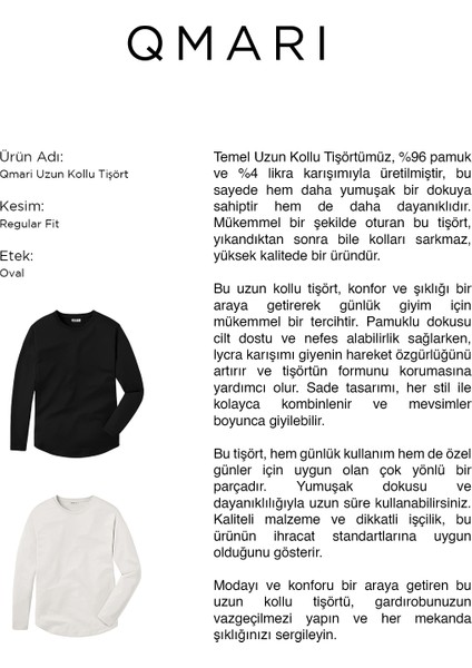 Oval Kesim Gece Mavisi Basic Bisiklet Yaka Uzun Kollu Erkek Tişört Regular Fit Lacivert Tshirt Full Lıkra TBL5001