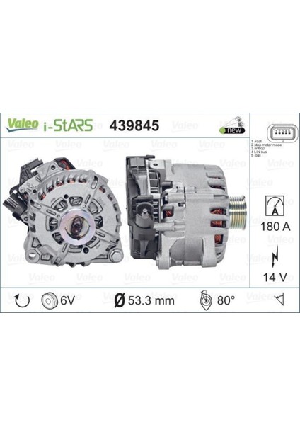 439845 Alternatör Istars ST60C017 Psa Uyumlu