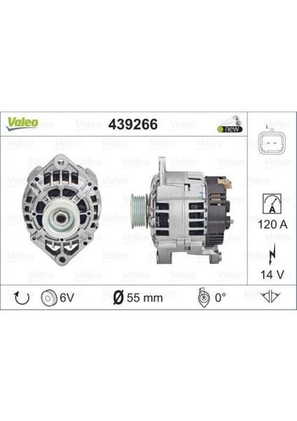 439266 Alternatör Clıo Iı Kangoo Megane I Laguna I 1.9dtı Uyumlu