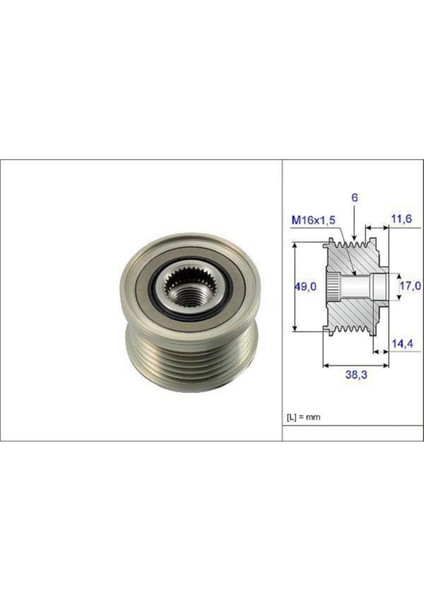 588055 Alternatör Kasnagı Bmw 3 Compact E46