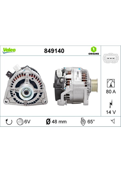 849140 849140 Alternatör Focus 1064384-98AB10300DA-98AB10300DB-98AB10300DD-98AB10300DC-1215770-107080