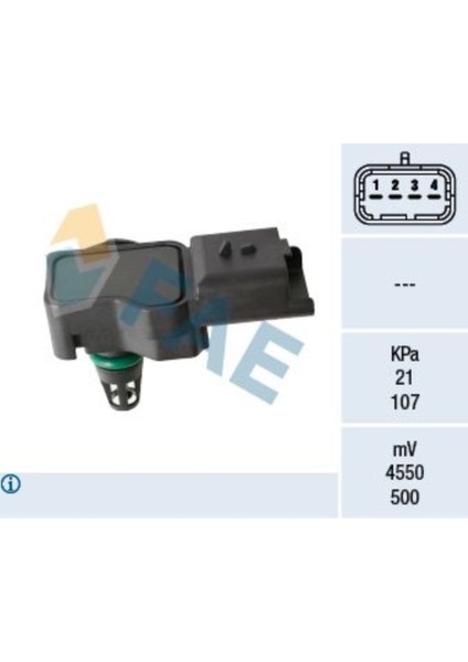 Fae 15212 Hava Basınc Sensor P308 P3008 P5008 P207 Partner Tepe C4 C4 Pıcasso Ds3 C3 Pıcasso Berlıngo Iıı Mın