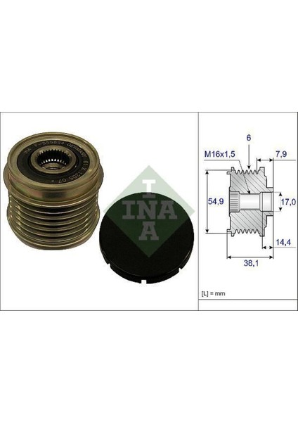 535017610 Alternatör Kasnagı Ducato 09- 3.0 Jtd 6 Kanal