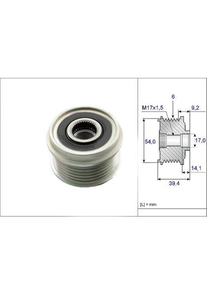 588012 Alternatör Kasnagı Lınea Doblo Fıorıno Idea Punto Grande Punto / Astra H Corsa C D Combo Uyumlu