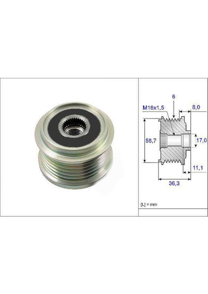 588033 588033 Alternatör Kasnağı Ducato / Boxer / Jumper 2.2 Hdı 2.2 Jtd