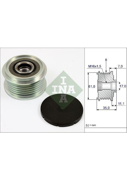 535002210 Alternatör Rulmanı Passat 2.3 Vr 96-05 Ducato 2.3d 2.3jtd 02-