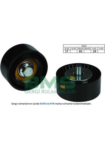304 304 Gergi Rulmanı Isuzu 17×65×29 Plastik