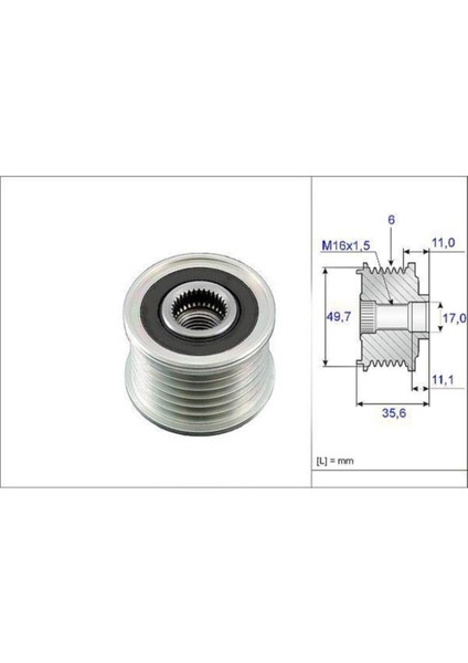 588019 Alternatör Kasnagı Mercedes C 200 220 E200 220 Uyumlu