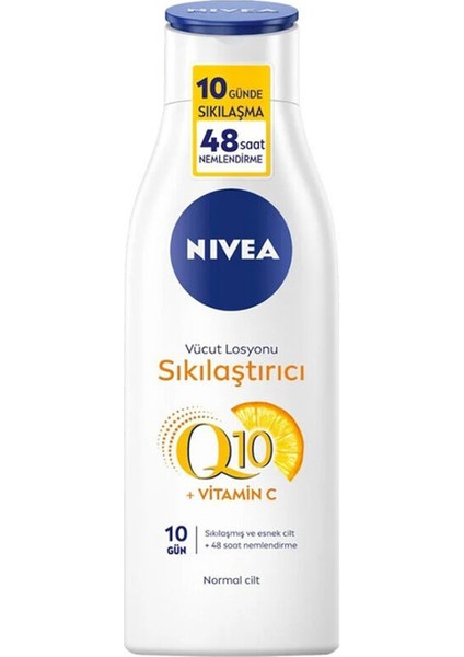 4 adet Nivea Q10 250 ml Sıkılaştırıcı Vücut Losyonu 10 Günde Sıkılaşma Süper Eko Paket