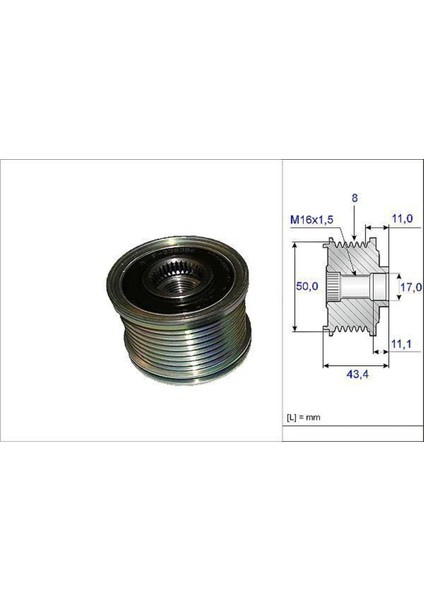 588090 Alternatör Kasnagı Mercedes Classe M W164 Uyumlu