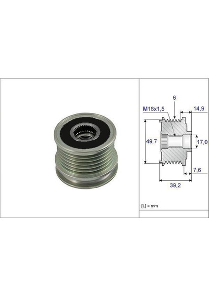 588039 Alternatör Kasnagı Mercedes C200 220 250 Sprınter 00-06 98-00 Vıto Uyumlu