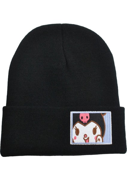 Sanrio Kuromi Figür Nakışlı Bere