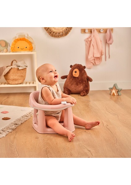 Vakumlu Bebek Banyo ve Mama Oturağı Ergonomik Tasarım 33,5x31,6x25 cm Pembe fırsatları