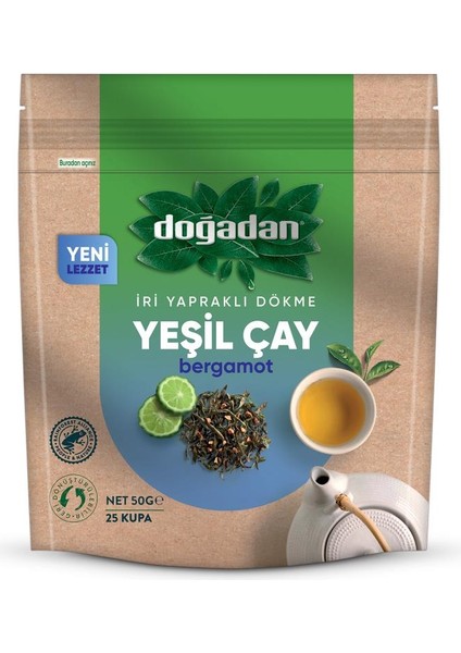 Yeşil Çay Kıvrık Dökme Bergamotlu 50 gr