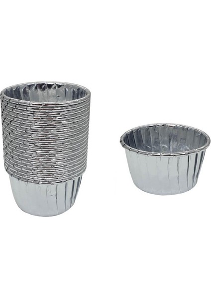 Kek Kapsülü Metalik Gümüş 20 Li 4 x 7 cm fiyatları