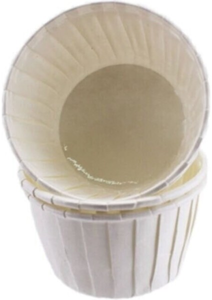 Cupcake Kalıbı Minik Boy Düz Renk 38*30 mm - 100 Adet Beyaz