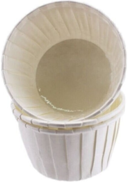 Cupcake Kalıbı Minik Boy Düz Renk 38*30 mm - 100 Adet Beyaz