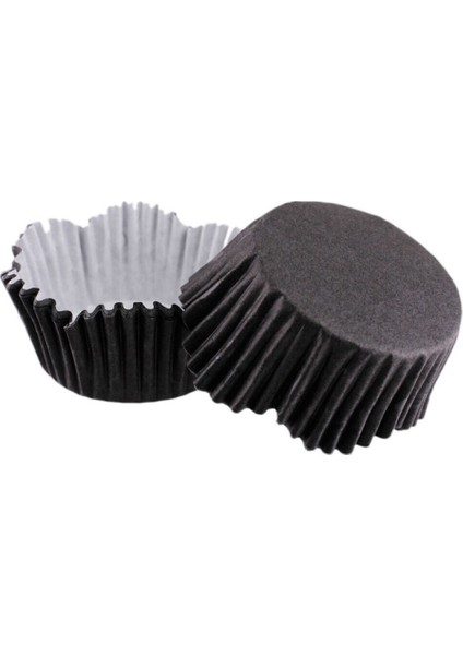 Cupcake Kalıbı Dalgalı Kek Kalıbı 65X38 mm - 100'LÜ Siyah 3.8x6.5 cm modelleri