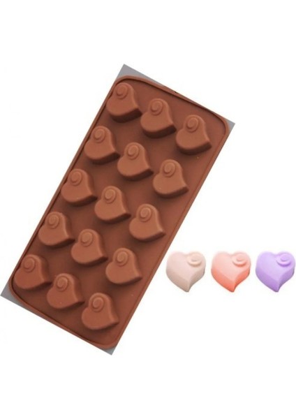 Silikon Çikolata Kalıbı Kalp 3 cm