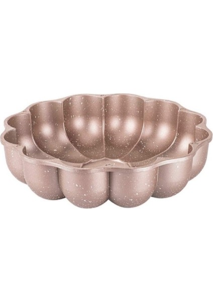 Rose Gold Granit Döküm Papatya Şekilli Dilimli Tart Kalıbı 26CM