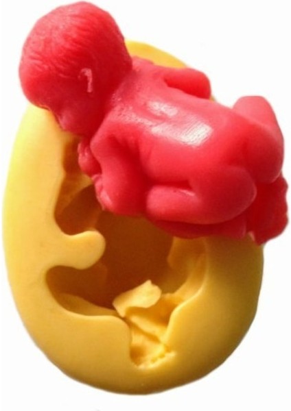 Silikon Yüzüstü Uyuyan Bebek Kalıbı 2x6 cm