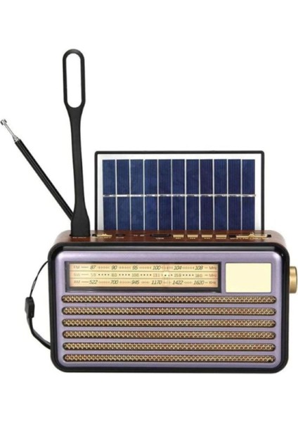 Helsinki Machine Helsinki 320 Bt Fm+Solar+Kitap Okuma Işıklı+Şarjlı+Pilli+Usd Radyo Çalar ve Nostaljik Müzik Kutusu