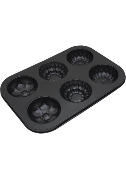Karışık Çiçek Modelli Kek ve Kurabiye Kalıbı 6'lı 26,5 x 18 cm