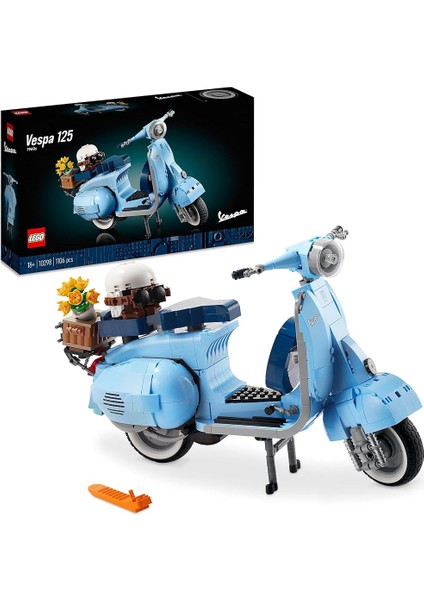 Icons Vespa 125 10298 - Yetişkinler Için Klasik Bir Italyan Simgesinin Detaylı ve Sergilenebilir Model Yapım Seti (1106 Parça)