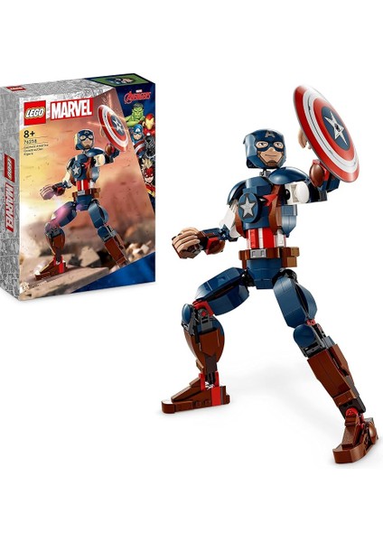Super Heroes Kaptan Amerika Yapım Figürü 76258 - 8 Yaş ve Üzeri Çocuklar Için Süper Kahraman Içeren Yaratıcı Oyuncak Yapım Seti (310 Parça)