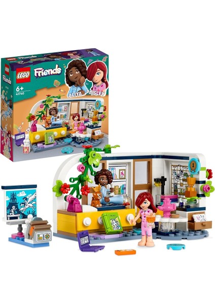Friends Aliya'nın Odası 41740-6 Yaş ve Üzeri Çocuklar Için 2 Mini Bebek Karakteri Içeren Yaratıcı Oyuncak Yapım Seti (209 Parça)