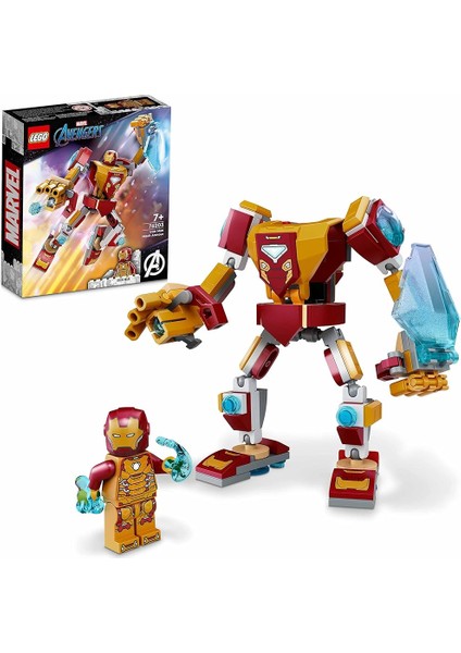 Marvel Iron Man Robot Zırhı 76203 – Süper Kahraman Seven Çocuklar Için Koleksiyonluk Robot Zırh ve Minifigür Içeren Yaratıcı Oyuncak Yapım Seti (130 Parça)