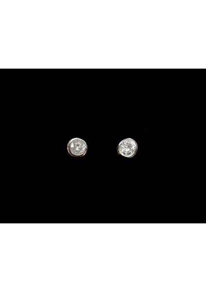 Zirkon Taşlı Tektaş 925 Ayar 3 mm Halka Gümüş Küpe modelleri