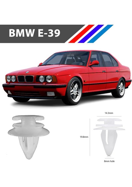 Nvr Bmw 3-5-7 Serisi Bmw E39 Kapı Döşeme Klipsi 50 Adetli Paket 51411973500 fiyatları