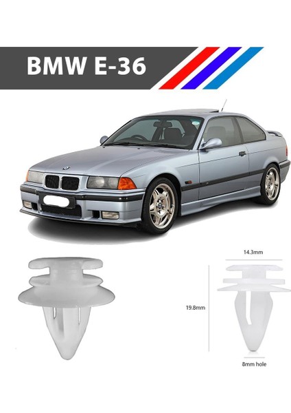 Nvr Bmw 3-5-7 Serisi E36 Kapı Döşeme Klipsi 50 Adetli Paket 51411973500 fiyatları