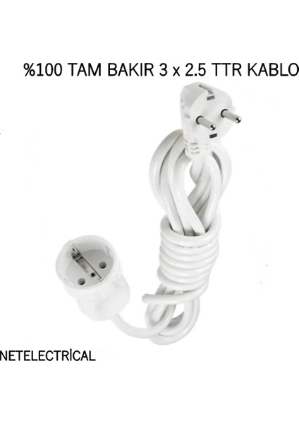 Tekli Topraklı Seyyar Uzatma Kablosu 40 Metre 3 x 2,5 TTR