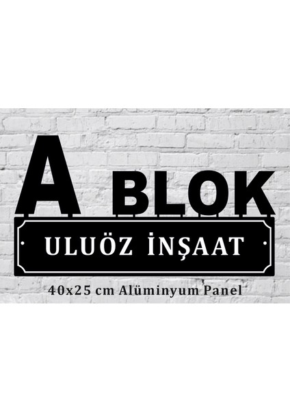 Blok Levha Tabelası Apartman Villa - Daire Yönlendirmesi
