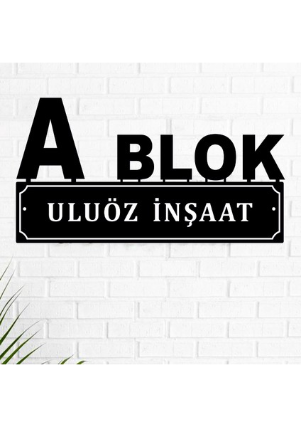 Blok Levha Tabelası Apartman Villa - Daire Yönlendirmesi