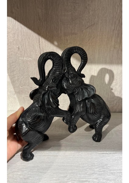 Reçine Çift Fil Biblo