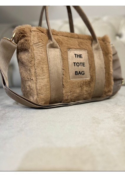 Kadın Kol ve Omuz Çantası THE TOTE BAG Detaylı Vizon