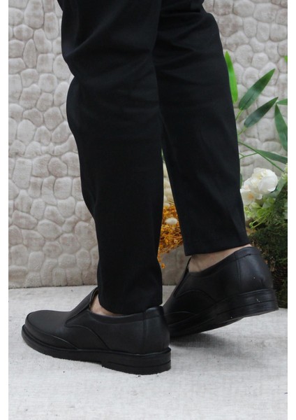 32780 Siyah Yumuşak Esnek Deri Erkek Ayakkabı fırsatları