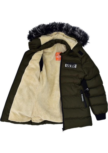 Kız Çocuk Kapüşonlu Kaban BGL-ST03449