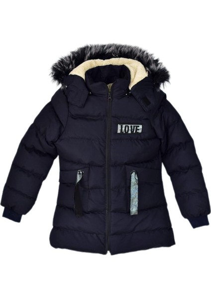 Kız Çocuk Kapüşonlu Kaban BGL-ST03449