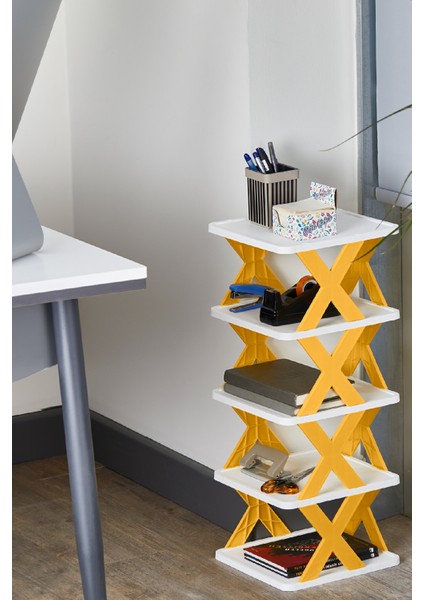 5 Katlı Çok Amaçlı Düzenleyici Raf Antrasit - Banyo Mutfak Oda Düzenleyici-Ayakkabılık_oyuncak Rafı fırsatları