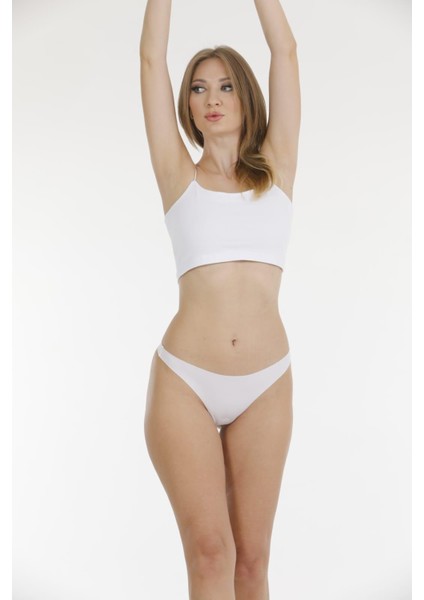 11691 Bayan Lazer Kesim Poliester String Tanga 12 Adet