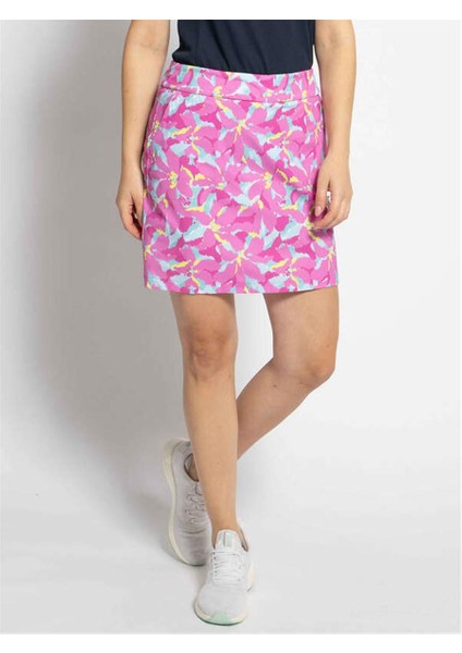 Lissy Jersey Summer Print Skort - Kadın Renkli Baskılı Şortlu Etek